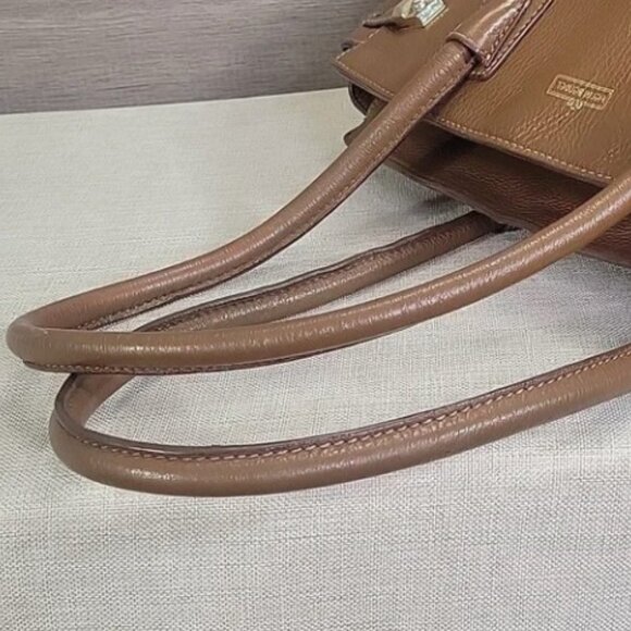 Henri Bendel Brown Pebbled Shoulder Bag Tote